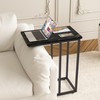 VECELO C Shaped End Side Table for Sofa Couch and
