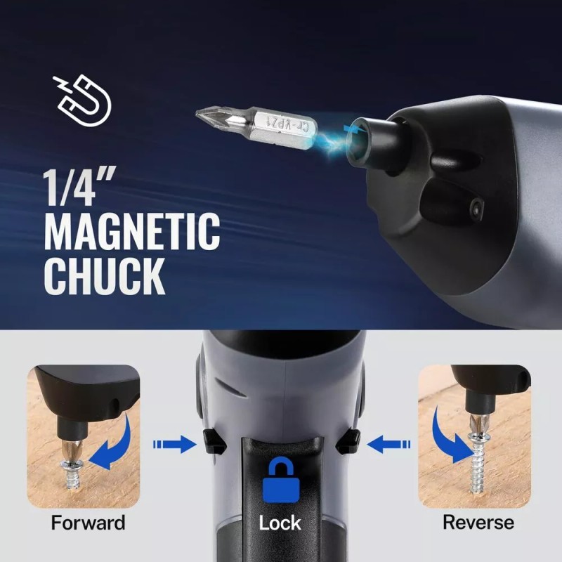 WORKPRO 3.6V Electric Cordless Screwdriver Offset Driving Shaft Screw Gun