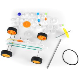 EKIND 78 Pcs Gear Motor Pack DIY Parts Module with Worm Pulley Brake Rack Robot Toy Car Making