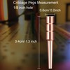 Mudder 12 Pieces Metal Cribbage Board Pegs Fit 1/8 Holes