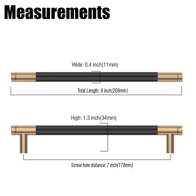 Coinkoly 10 Pack 7"(177mm) Champagne Bronze and Matte Black Cabinet