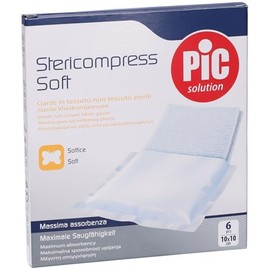 Pic Stericompress Soft Gauze Tablets Sterile 10 x 10 cm Pack of 6