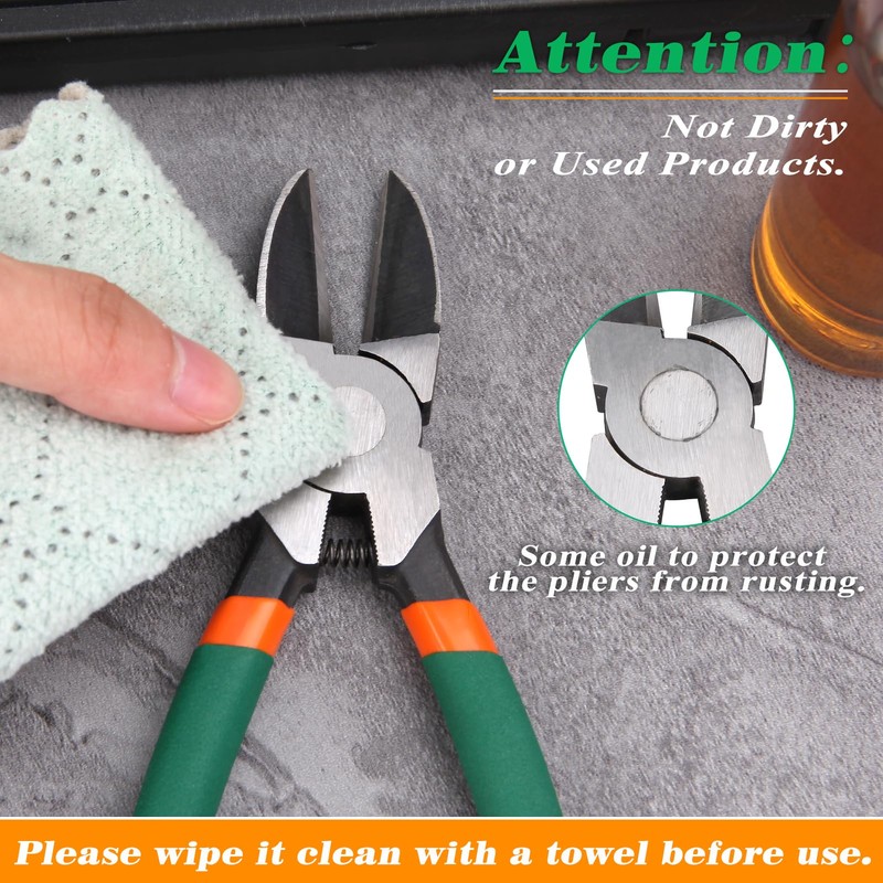 SPEEDWOX Flush Cut Pliers Side Cutting Pliers with Longer Flush