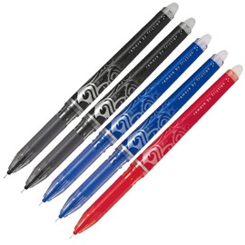 Pilot Frixion Point 0.5mm Ball Erasable Rollerball Pen Set Of 5 (2 Black / 2 Blue/ 1 Red)