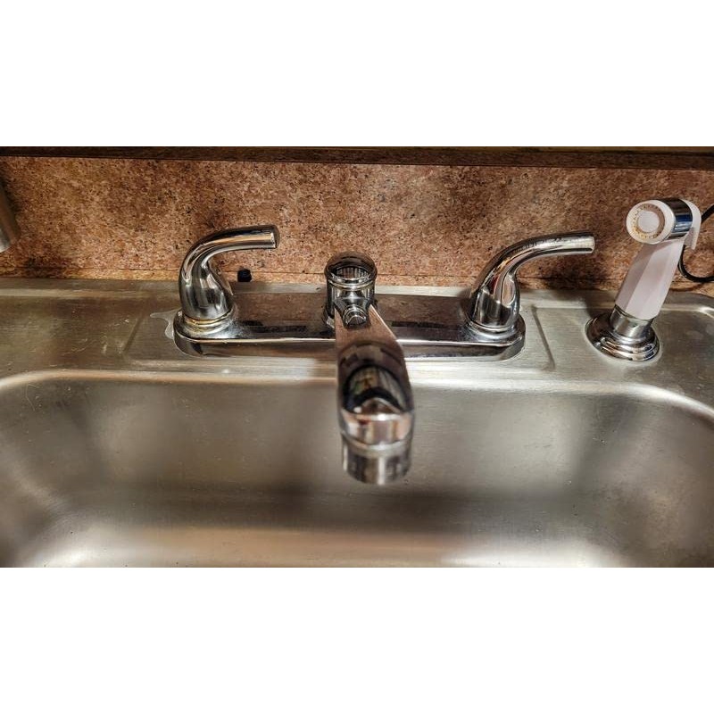 Glacier Bay Constructor 2-Handle Standard Kitchen Faucet in Chrome
