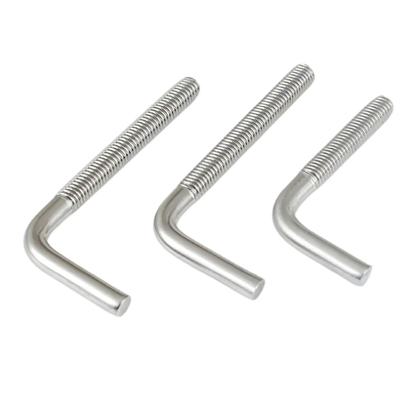 20 Pack M6x40mm L Shaped Foundation Bolt with Washers and