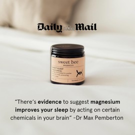 Sweet Bee Organics Magnesium Butter for Sleep - Relaxing Magnesium Cream for Restless Legs - Sweet Sleep Magnesium Butter to Soothe Body Mind & Well Being - Magnesium Body Butter Lavender Scent