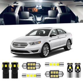 ENDPAGE 11-Pieces LED Interior Lights Kit for Ford Taurus 2010 2011 2012 2013 2014 2015 2016 2017 2018 2019 White 6000K Interior LED Lighting Package + Install Tool