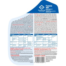 Formula 409 Cleaner Degreaser Disinfectant, Clorox Disinfecting Refill, Healthcare Cleaning and Industrial Cleaning, 128 Ounces, (Pack of 4) - 35300