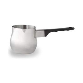 Milk Or Butter Beverage Warmer Pot, Turkish - Arabic Coffee Pot with Black Handle 24 oz - 3/4 Quart