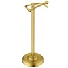 Brushed Gold Toilet Paper Holder Stand Freestanding, Weighted Base, 22