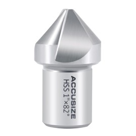 Accusize Industrial Tools 1'' Hss Countersink for Rota-Cutter, 3/4'' Weldon Shank for Magnetic Drilling Machine, 82 Deg, Ce82-0001