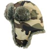 Faux Fur Camo Coloured Ushanka Style Hat (Large (58/59))