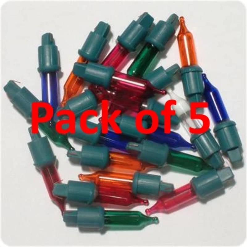 Leisuregrow 6V Multi Coloured Replacement Christmas Tree Bulbs Lamps G1