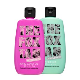 The Fox Tan The Candy Crush, Tanning Accelerator & Oil, For Long-Lasting, Faster & Darker Tans, Vegan & Cruelty-Free, 120ml (2 Products)
