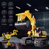 VATOS Technik Excavator Toy Robot 2-in-1 Toy Construction Kits for