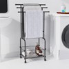 42" H Standing Towel Rack for Spacious Bathroom, Large Towel