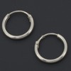 Sterling Silver 10 mm Plain Hoop Earrings
