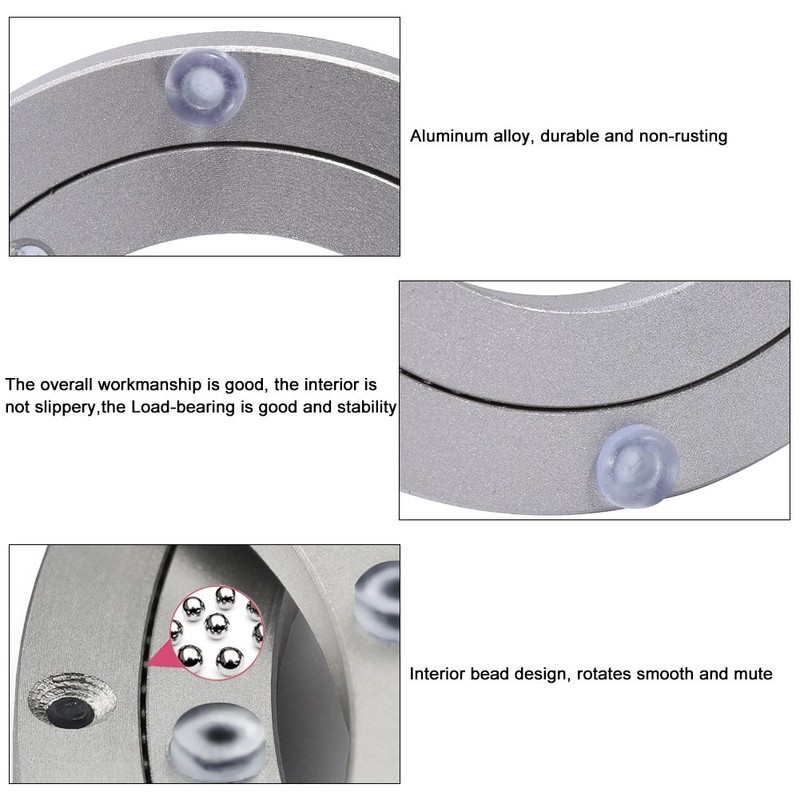 Heavy Duty Aluminium Alloy Rotating Bearing Turntable Round Dining Table