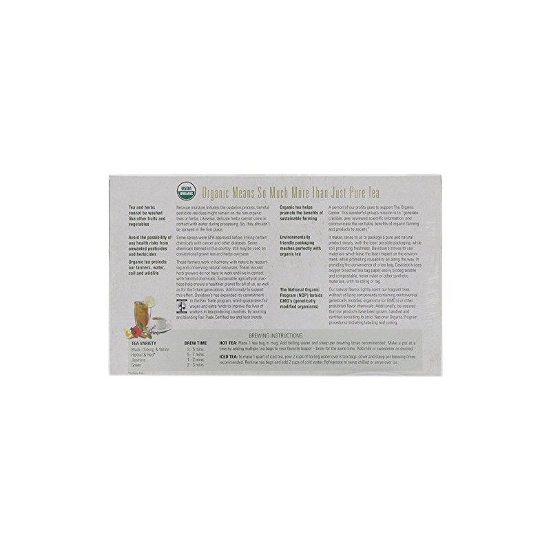 Davidson's Organics, Lemon Ginger, 100-count Unwrapped Tea Bags