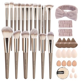 Maange 38pcs Brochas Maquillaje Profesional Set Herramientas Maquillaj Multifuncional Brocha Ojos Kabuki Sintético Rubor Polvo Base Juego Viajes Uso