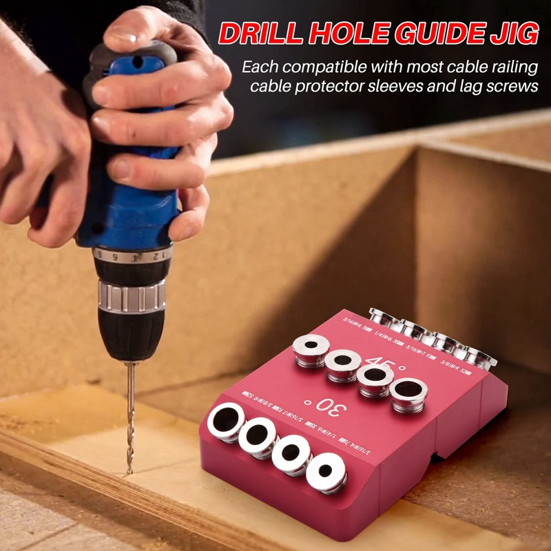 Kopinma 30/45/90° Angle Drill Hole Guide Jig for Angled and