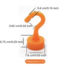 10Pack Colorful Magnetic Hooks, Heavy Duty Magnet Hooks for Refrigerators,Magnetic Hook for Hanging, Keys, Lockers, Home, Office, Classroom