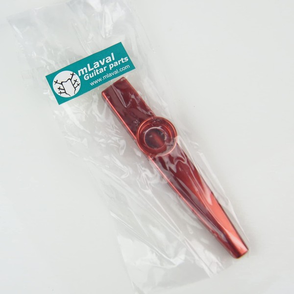 Metal Kazoo Flute Diaphragm Mouth Harmonica wind Instrument, Red