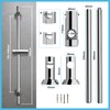 Görbach Stainless Steel Shower Wall Rail with Variable Fixings -