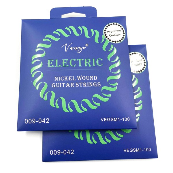 Electric Guitar Strings 9-42 Gauge Set with Picks – High-Carbon