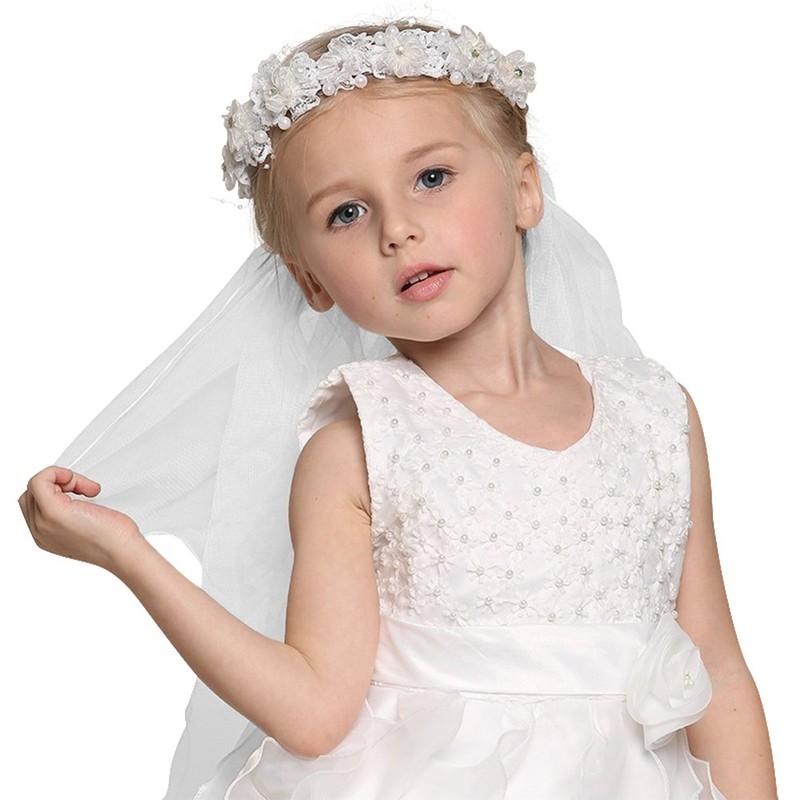 Diadema de flores de diamantes de imitación para niñas, corona