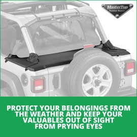 MasterTop Tonneau Cover, Black Diamond - Fits Jeep Wrangler JL Unlimited 4-Door 2018-2024, Hard Top Models - Cargo Area Truck Bed Cover