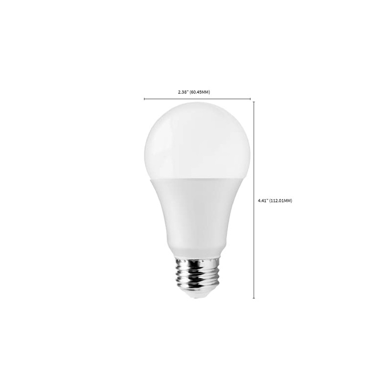 Satco S11411 9.5-Watt A19 LED Light Bulbs, 60-Watt Replacement, 5000K