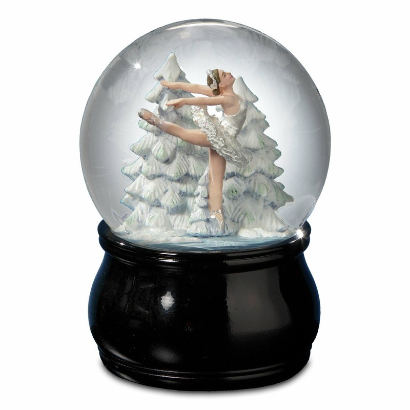 San Francisco Music Box Swan Lake Ballet Water Globe San