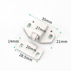 Plastic Door Catch Latches, 2 Pcs Door Retainer Catches Strong Hold Accessories for Cabinet Caravan Cupboard Motorhomes Boat (B)