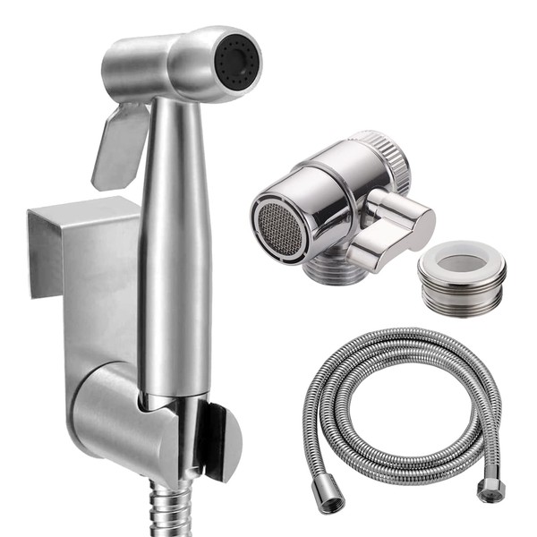 Portable Bidet Sprayer Kit - with Tap Diverter and Faucet