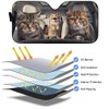 Cool Cat Driving Aauto Front Window Sun Shade, Cats Foldable