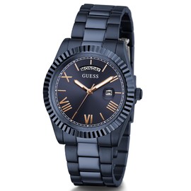 GUESS Men's 42mm Watch - Navy Strap Navy Dial Navy Case