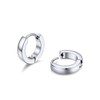 PROSTEEL Hoop Earrings for Men, 9mm Stainless Steel Small Silver