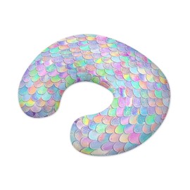Mintulipy Shiny Mermaid Scales Nursing Pillow Case for Newborn Breastfeeding Pillow Slipcover for Baby Boys & Girls Fits Snug On Infant Washable & Breathable