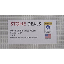 Stone Deals Mosaic Mesh for Back Mounted Tile, 36 Inches Wide by 48 Inches Long, Pack of 2 - Non Sticky