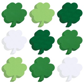 Kisston 360 Pcs St. Patrick's Day Shamrock Cutouts Paper 3.9 Inch Shamrock Cut Outs Green and White Clover Shape Die Cuts for DIY Craft Projects Classroom Bulletin Board Wedding Party Decor