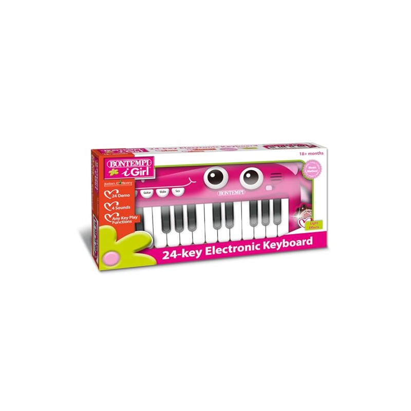 Bontempi | PlayKeys: Tastiera Giocattolo a 24 Tasti per Piccoli