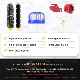 For iRobot Roomba 600 Series 610 620 650 Side Brush/Filters/