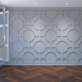 Ekena Millwork 42 1/4"W x 23 3/8"H x 3/8"T Large Chesterfield Decorative Fretwork Wall Panels in Architectural Grade PVC