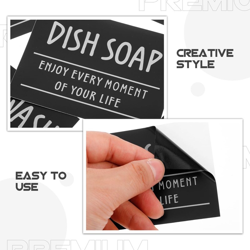 Healvian 12PCS Waterproof Soap Labels Bathroom Labels for Bottles Toiletry