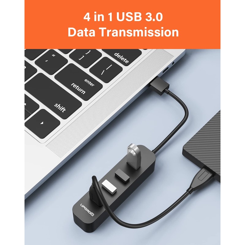 Upgrow USB 3.0 Hub 4-Port USB Hub with 5 Gbps
