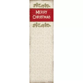 PBK NEW!~LIST NOTEPAD~Holly Design "Merry Christmas"~Pap