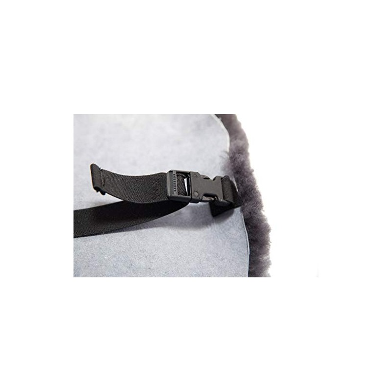 Alaska Leather Large Sheepskin Buttpad® - Motorcycle Seat Pad (Black