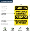 Caution Maintenance In Progress Bilingual Sign, 10x7 Inches, Rust Free